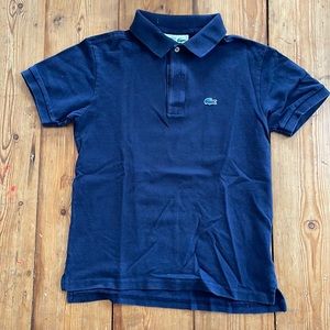 Lacoste for J Crew boys polo. Navy size 14